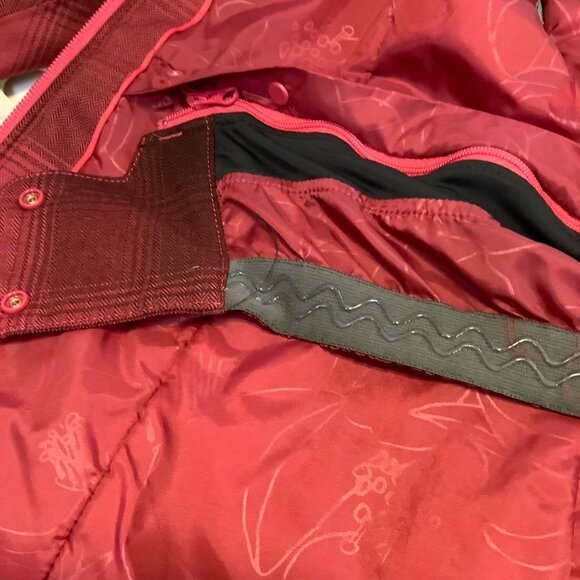 Merrell Women’s Medium Opti-Shell Opti-Warm Red & Black Hooded Coat EUC - Picture 12 of 14